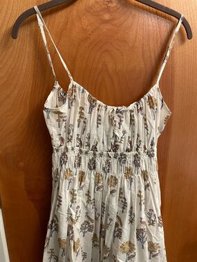 Ciao Lucia Cream Floral Smocked Top with Muted Multi-Color Print